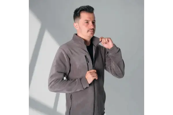 3 Cep Fermuarlı Polar Ceket