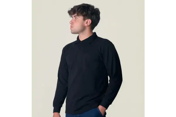 Polo Yaka Uzun Kol T-Shirt